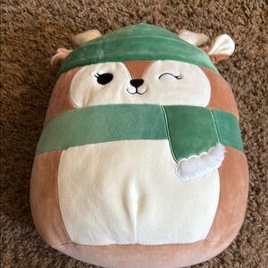 Squishmallows Brown and Green Plush Toy